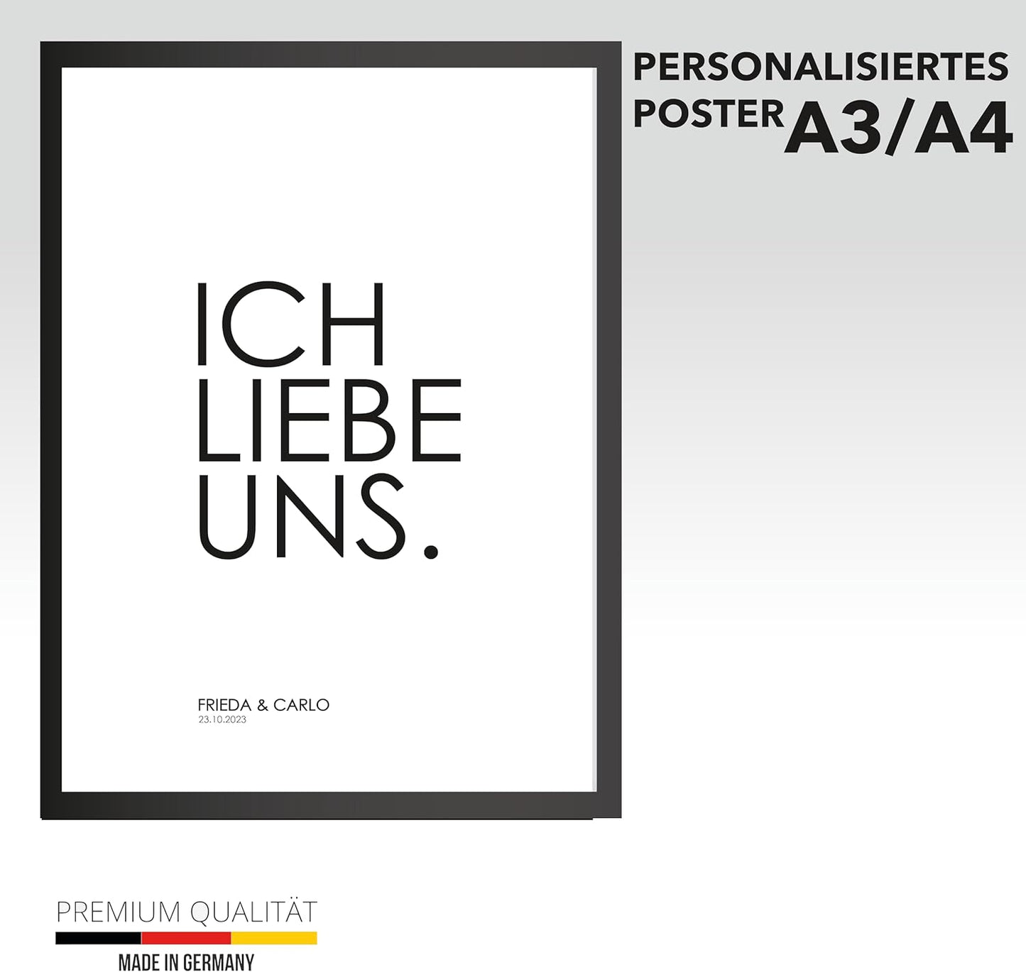Personalisiertes Liebes-Poster für Paare