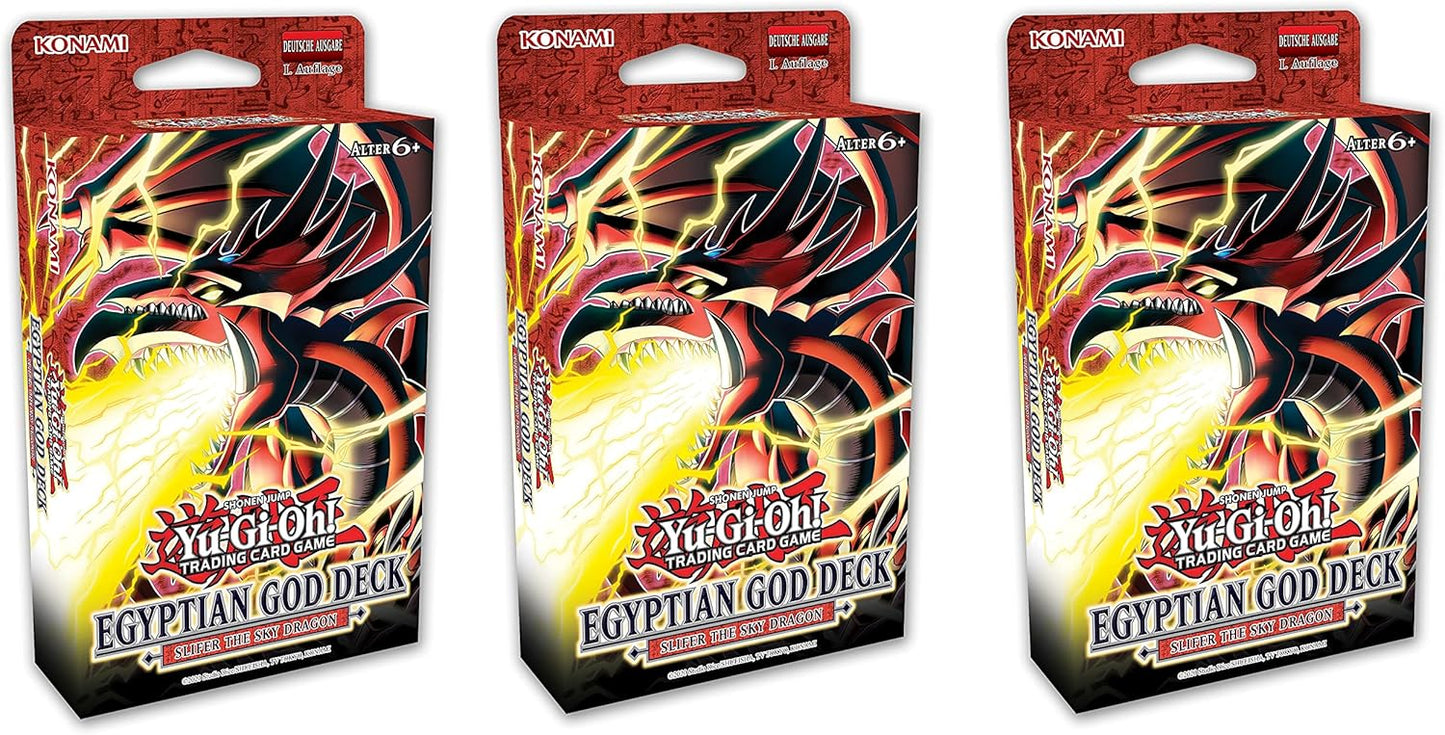 Yu-Gi-Oh! TRADING CARD GAME Ägyptisches Götter-Deck 3er Set: Slifer der Himmelsdrache - Deutsche Ausgabe