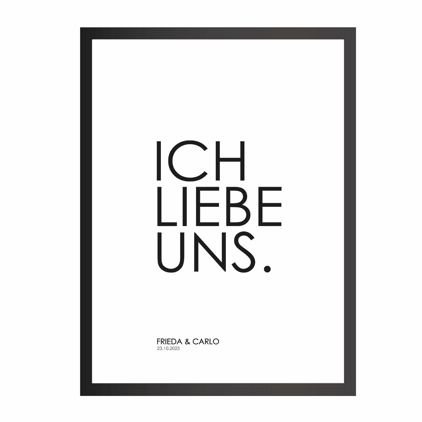 Personalisiertes Liebes-Poster für Paare