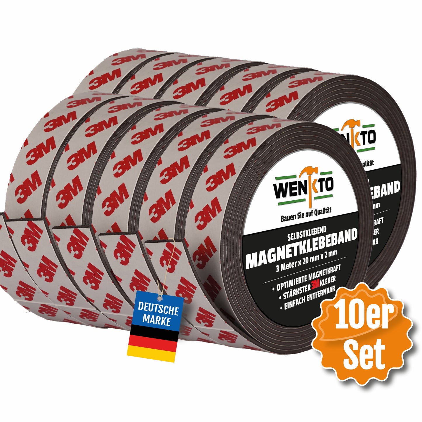 Parent: Magnet Klebeband; Länge 3 Meter; Breite 2 cm