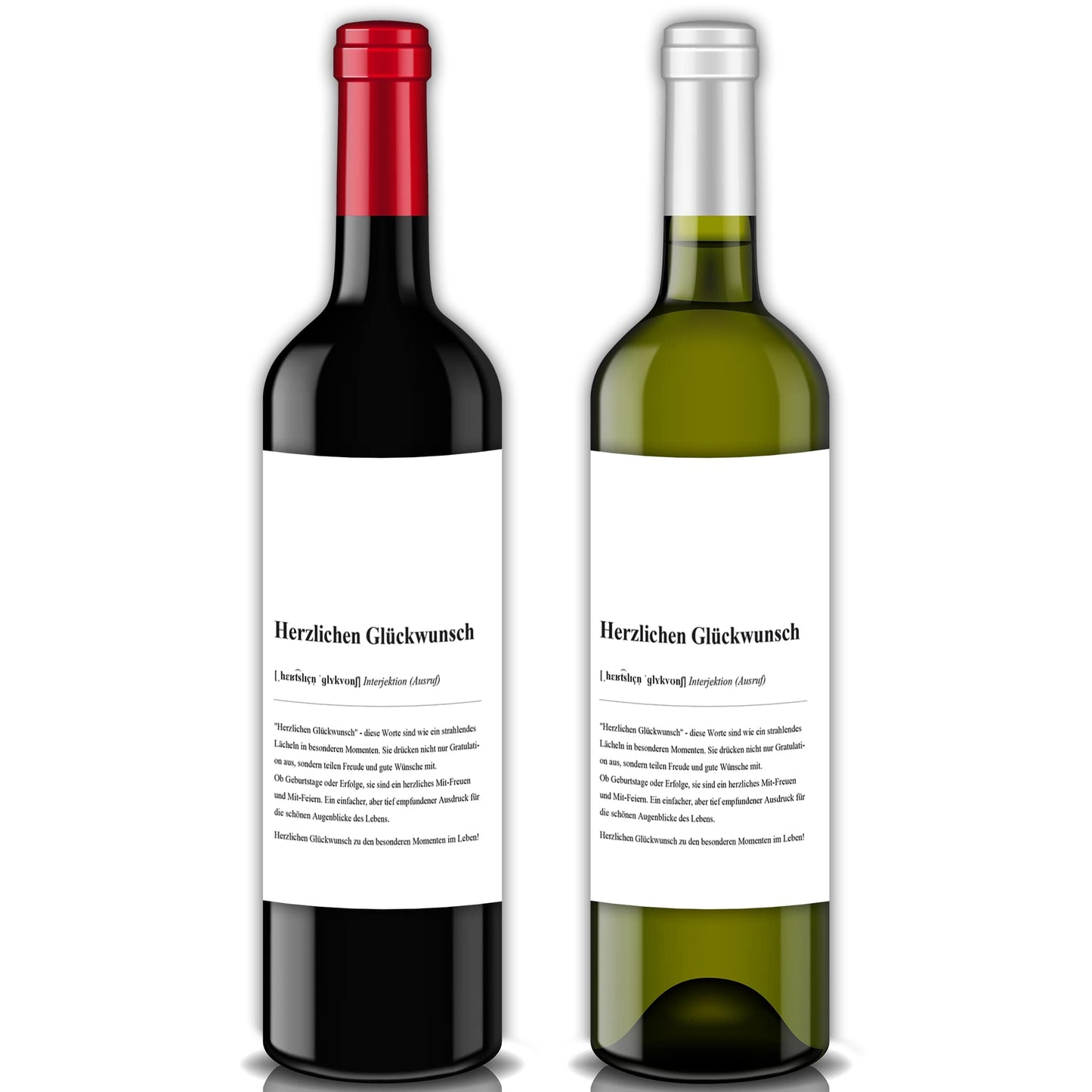 Definition Flaschenetiketten Wort-Definitionen 2er Set