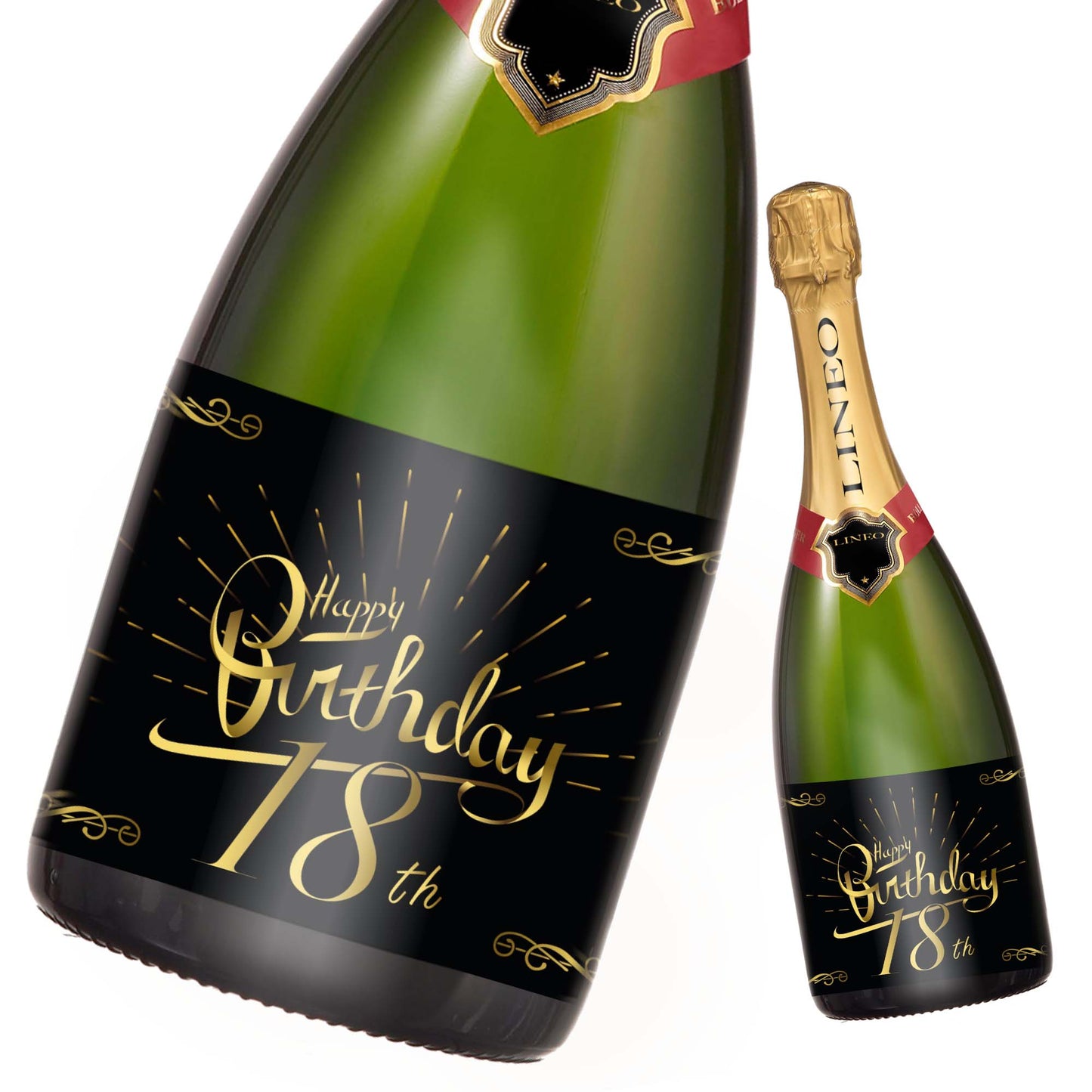 Geburtstag Flaschenetiketten Happy Birthday 2er Set