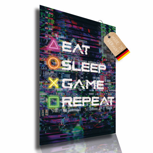 Gamer Poster "Eat-Sleep-Game-Repeat" 42 x 60 cm