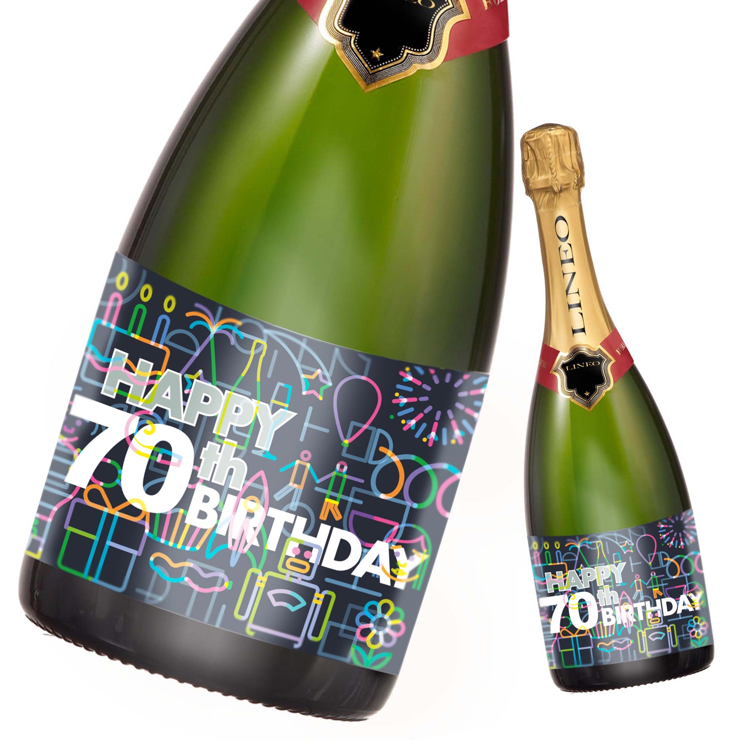 Geburtstag Flaschenetiketten Happy Birthday 2er Set