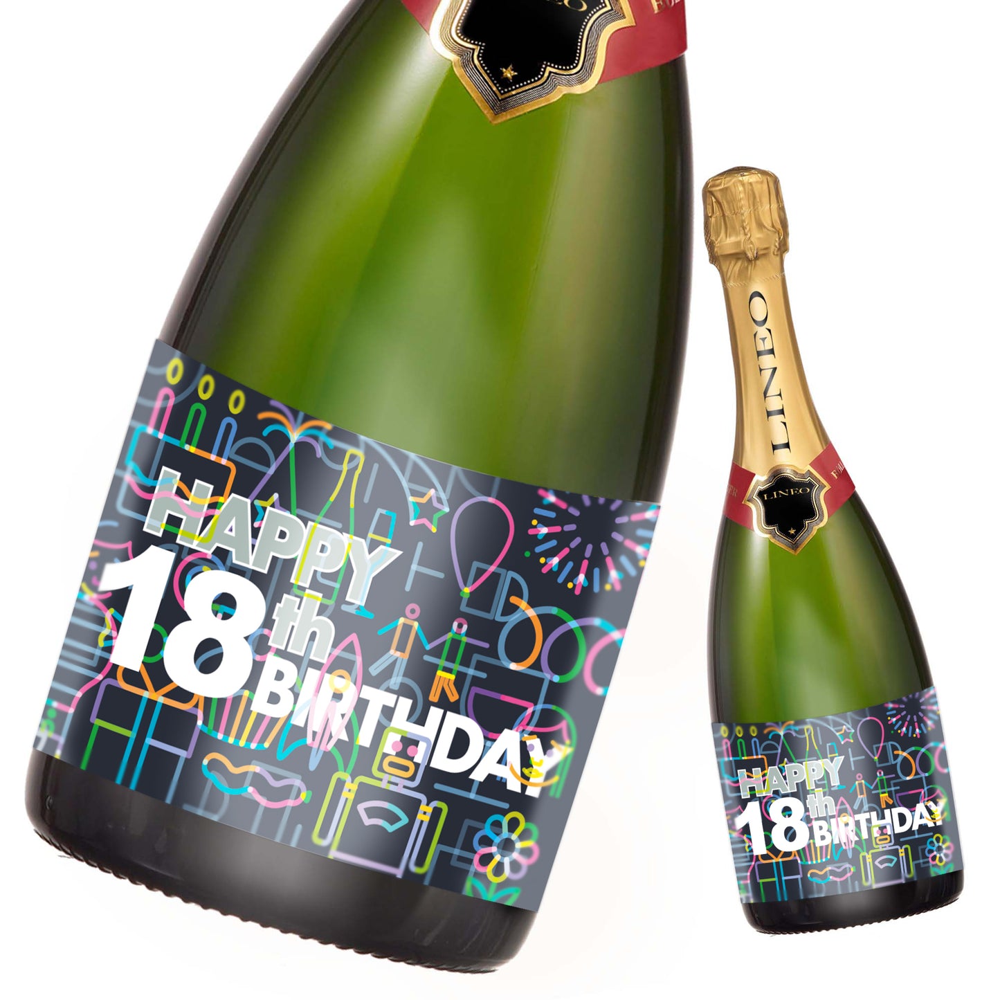 Geburtstag Flaschenetiketten Happy Birthday 2er Set