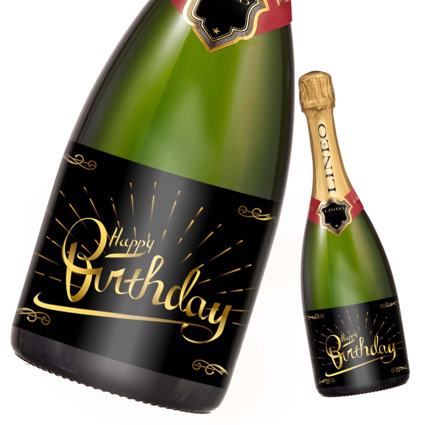 Geburtstag Flaschenetiketten Happy Birthday 2er Set