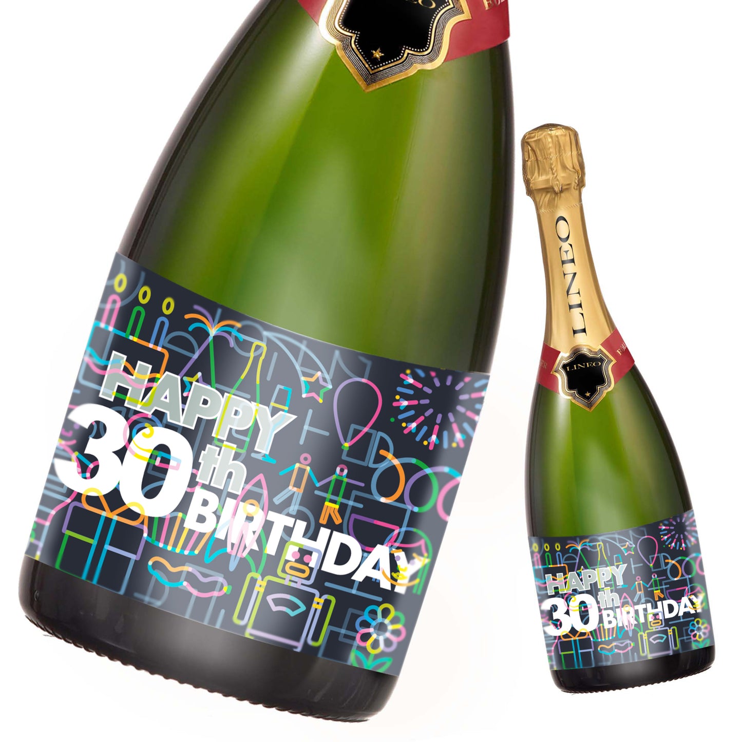 Geburtstag Flaschenetiketten Happy Birthday 2er Set