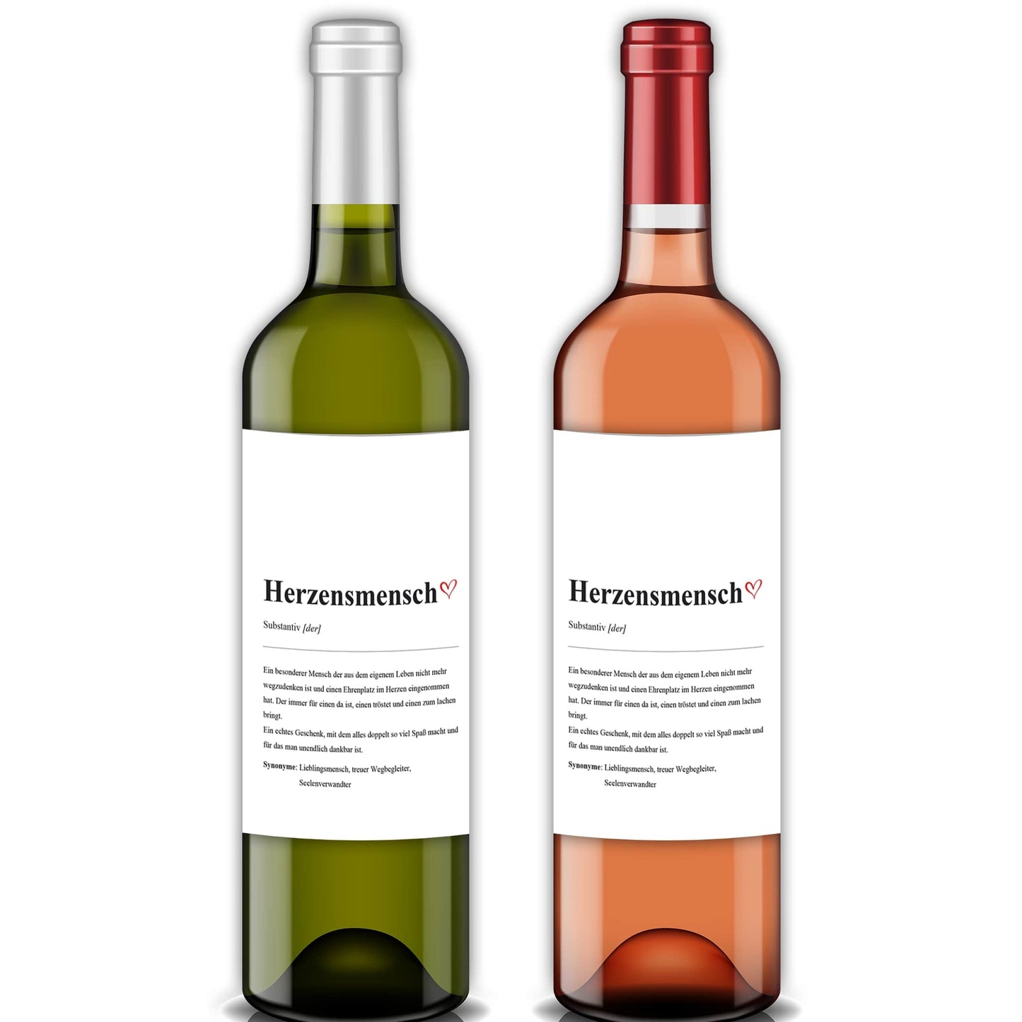 Definition Flaschenetiketten Wort-Definitionen 2er Set