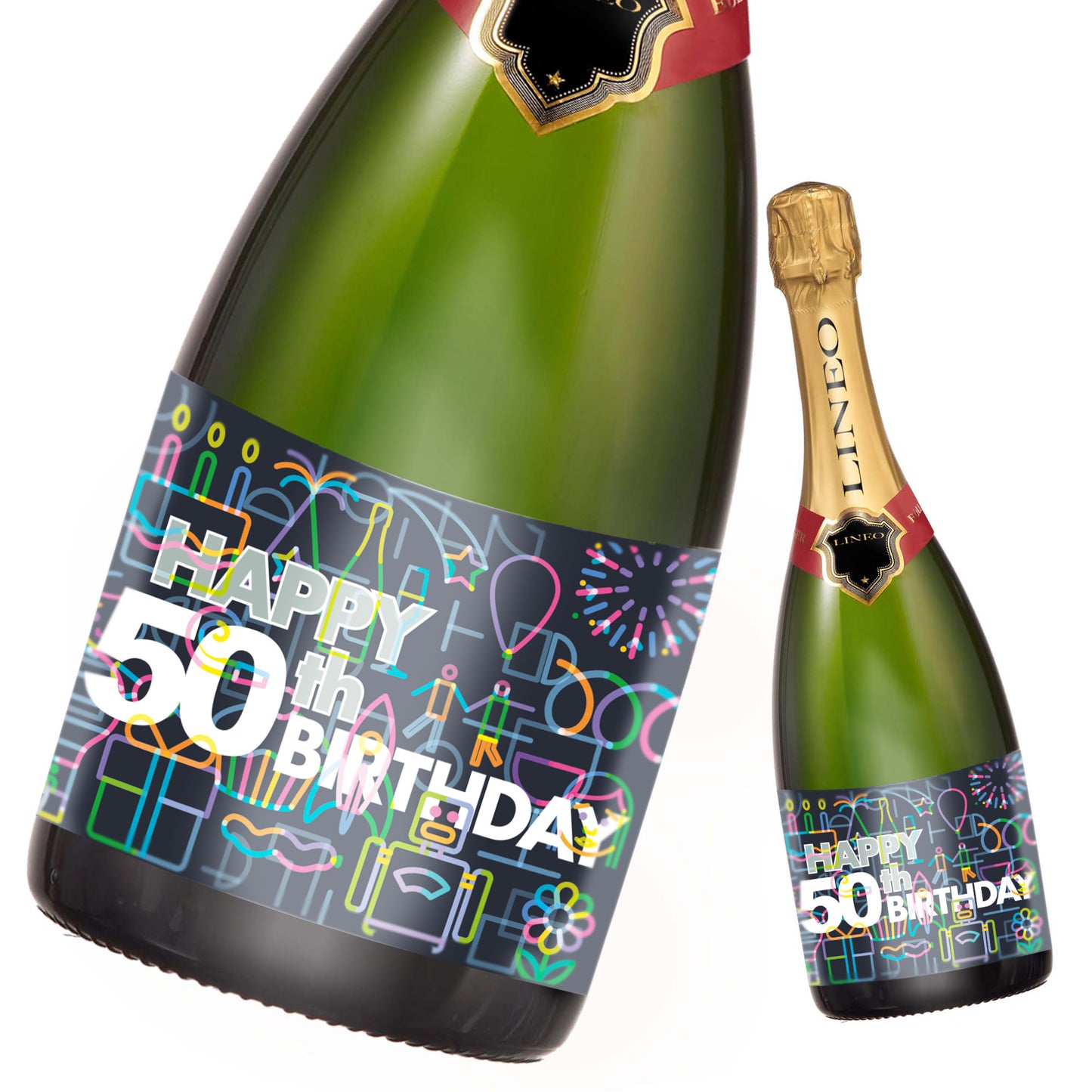 Geburtstag Flaschenetiketten Happy Birthday 2er Set
