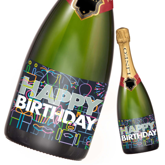 Geburtstag Flaschenetiketten Happy Birthday 2er Set