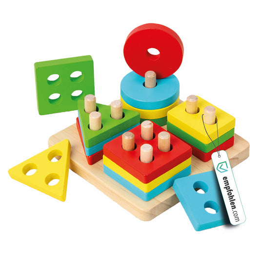 Holzspielzeug Motorik Sortierspielzeug 11x11x5 cm
