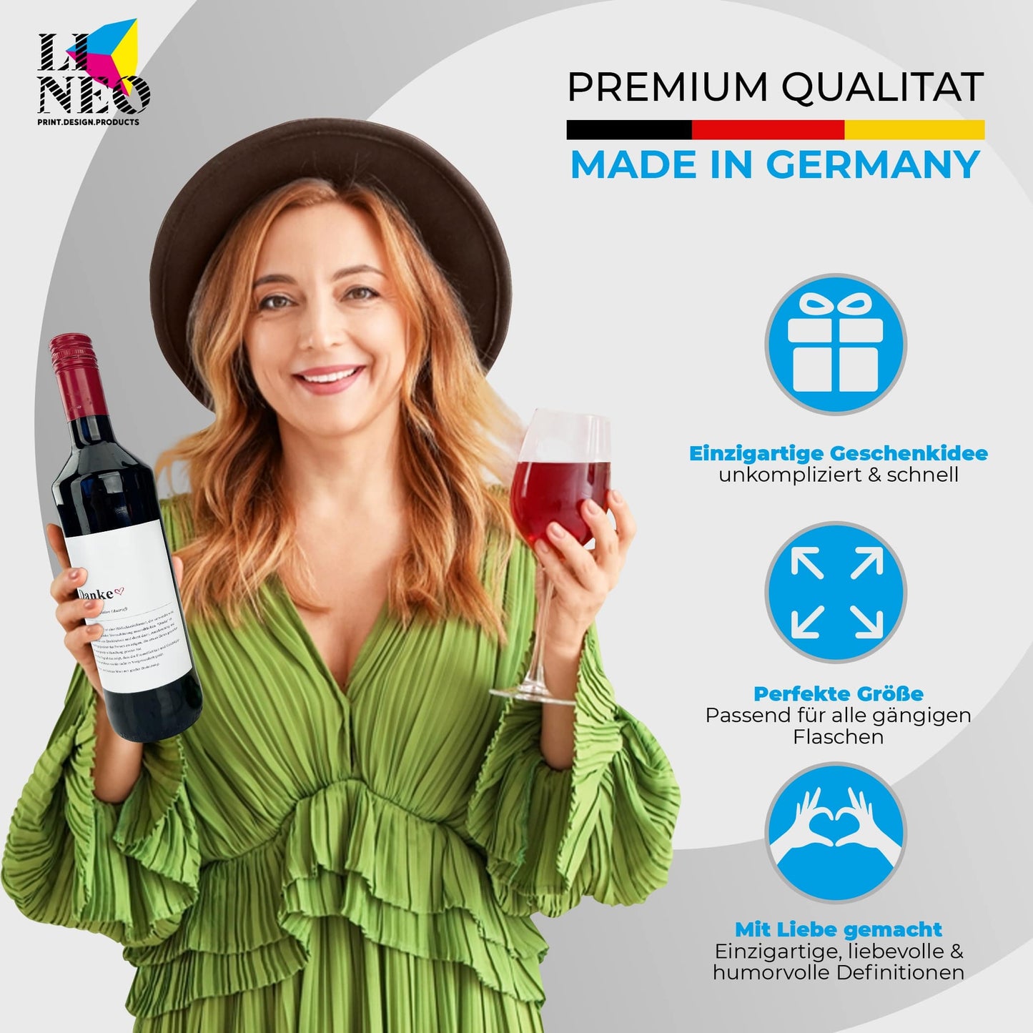 Definition Flaschenetiketten Wort-Definitionen 2er Set