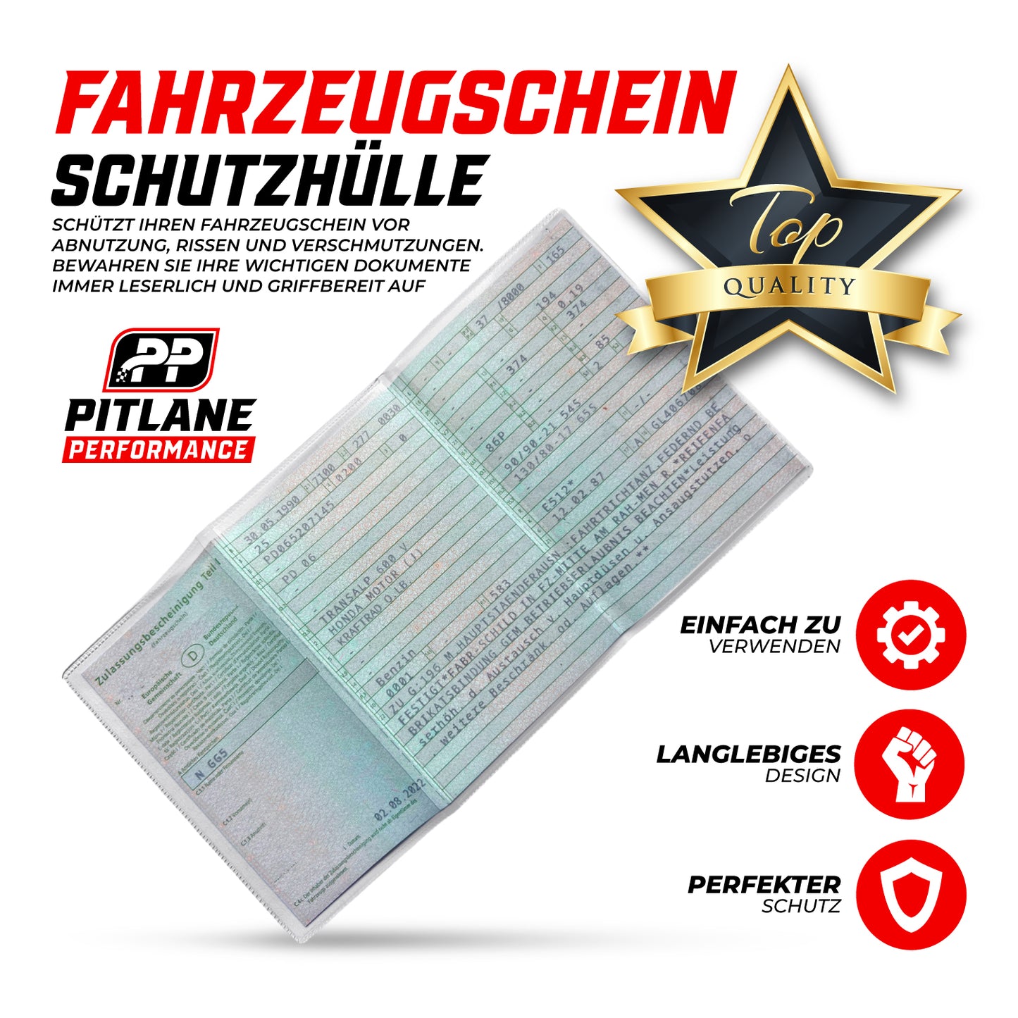 Fahrzeugscheinhülle für deutsche KFZ Papiere