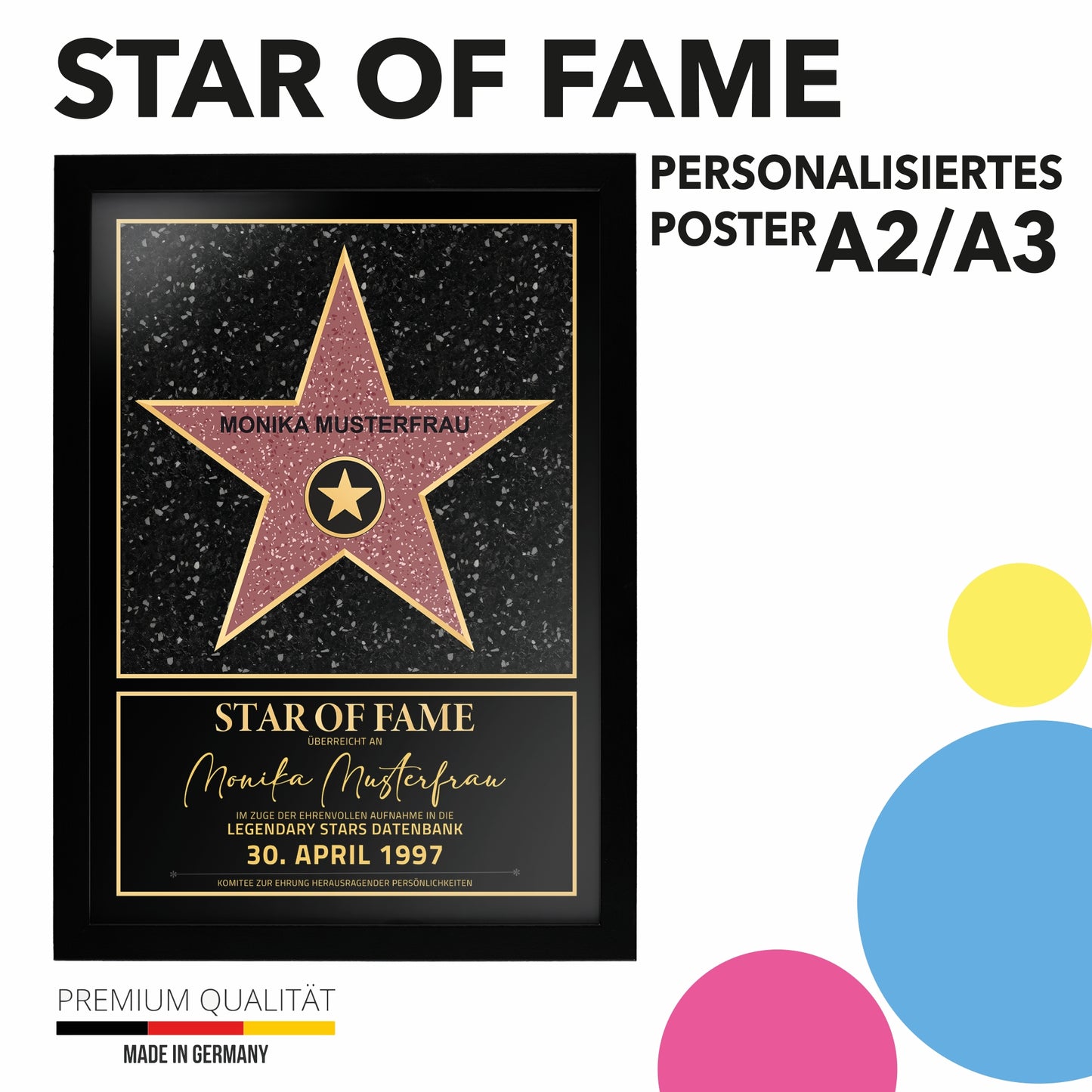 Poster personalisiert: Star of Fame