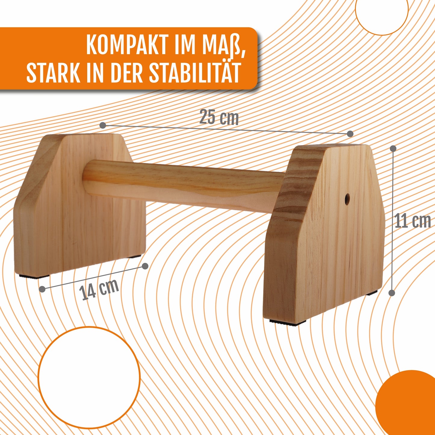 Liegestützgriffe aus Holz; 2er Set