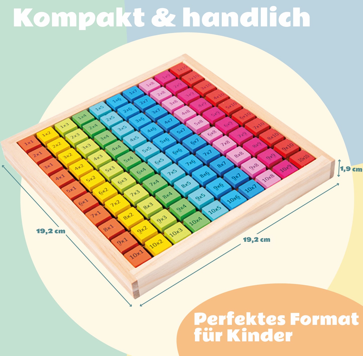 Multiplikationsbrett aus Holz