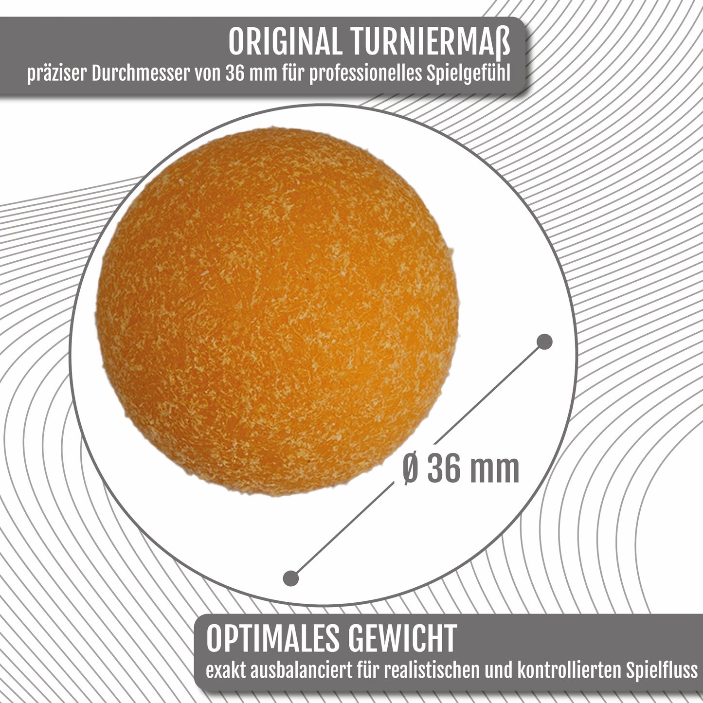 12er Set Profi Turnier Kickerbälle; 35 & 36  mm