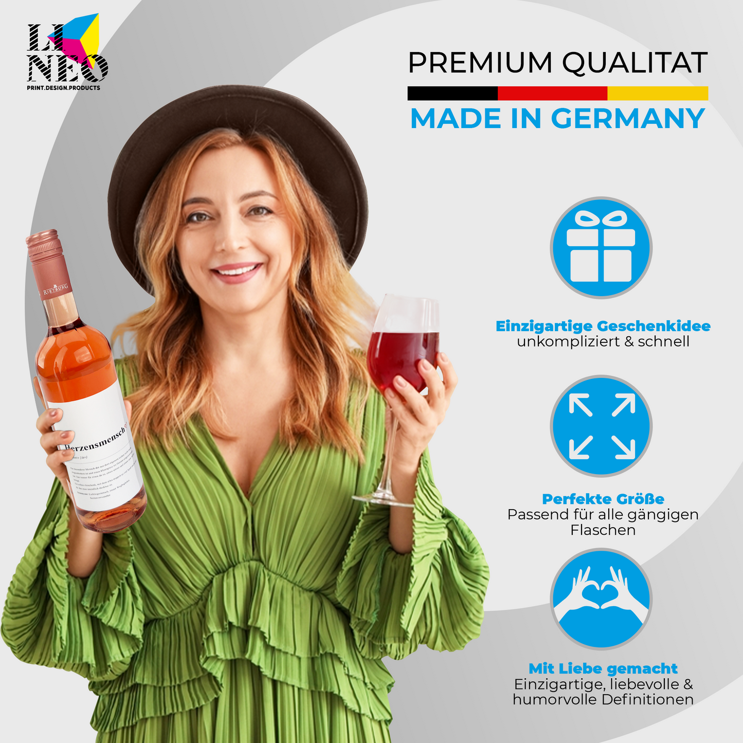 Definition Flaschenetiketten Wort-Definitionen 2er Set