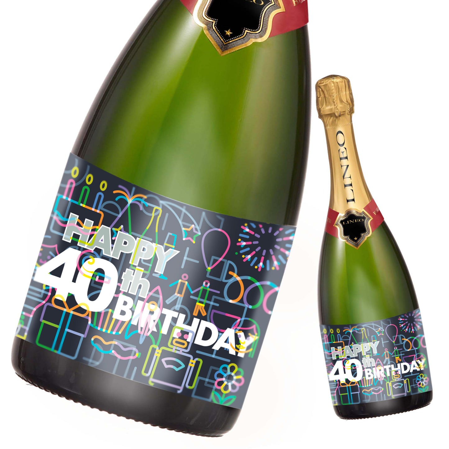 Geburtstag Flaschenetiketten Happy Birthday 2er Set