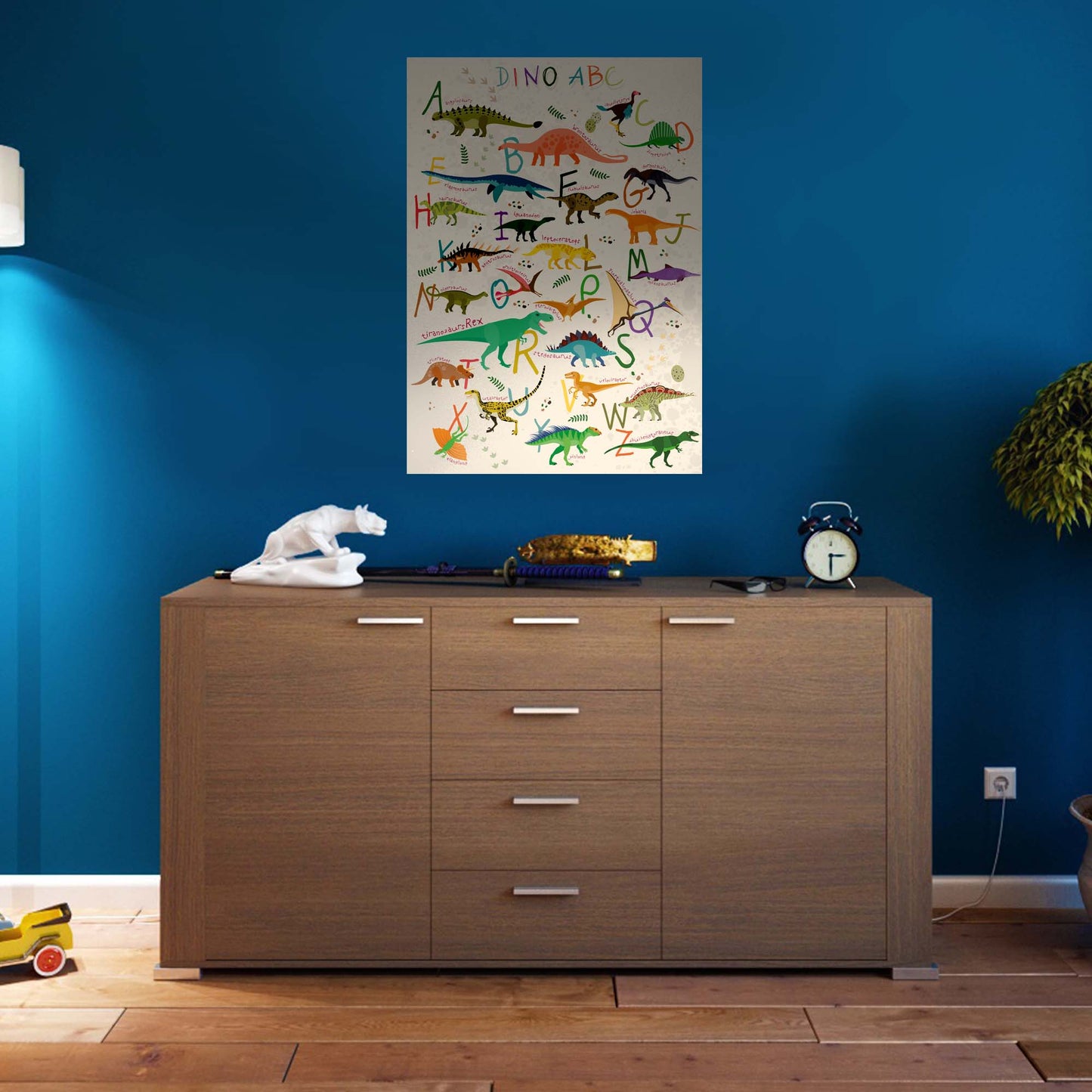 Dino ABC Poster Lernposter für Kinder 42 x 60 cm