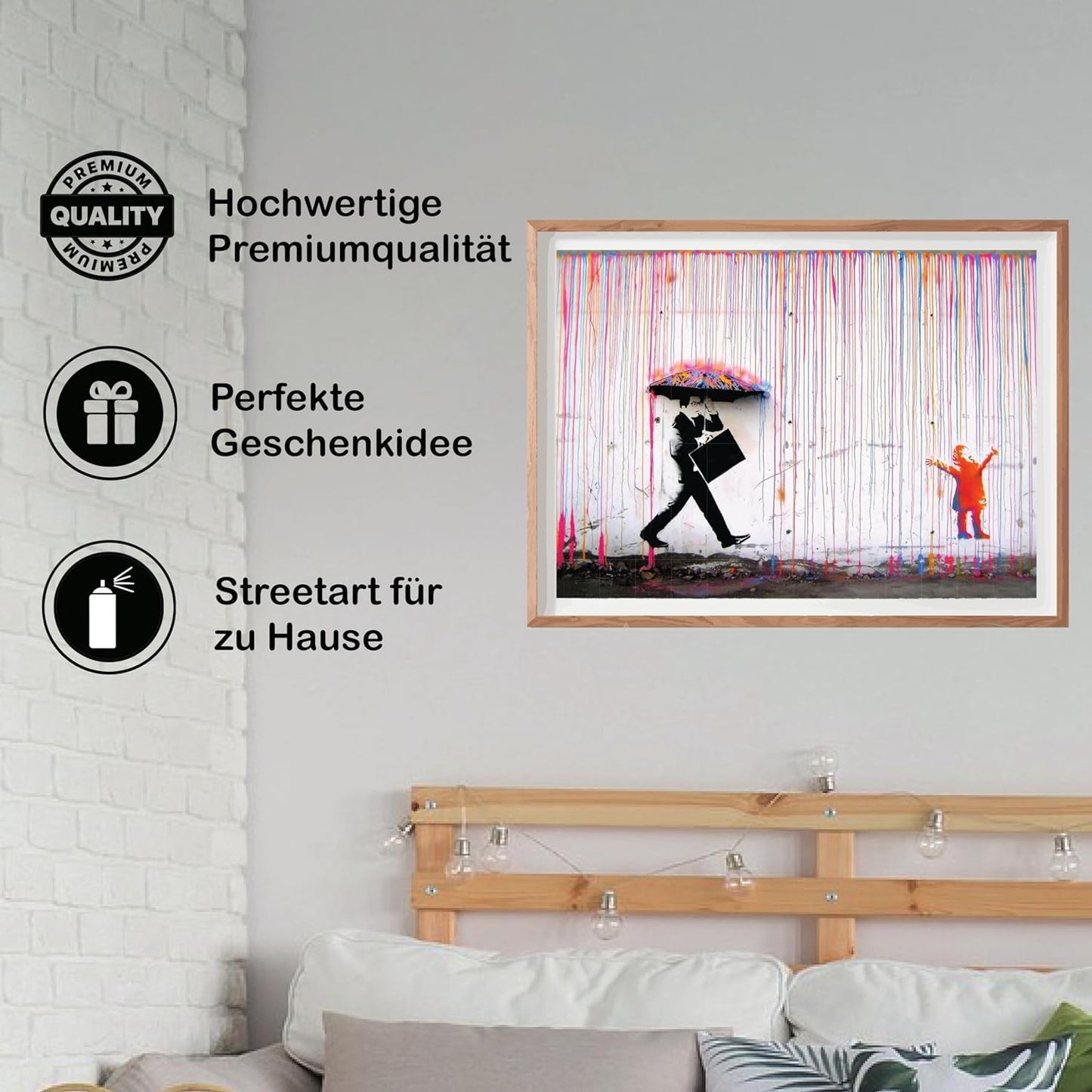 Poster: Regen Kind; Größe: 59,4 x 42 cm