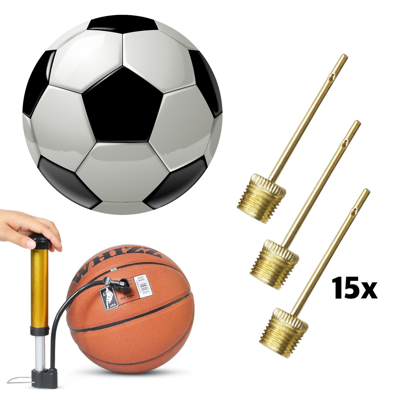 Ballnadeln für Ballpumpe 15 Stück