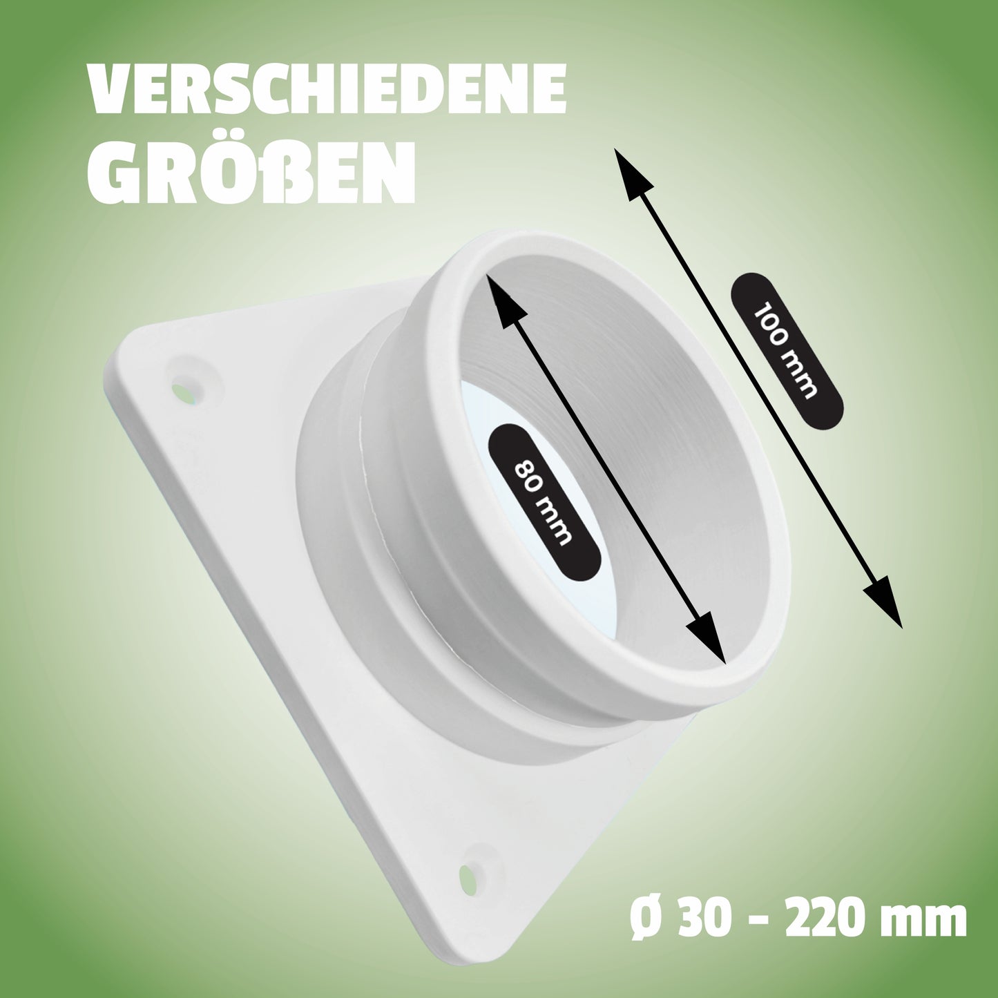 Wand-Flansch für Rohre 30-220 mm