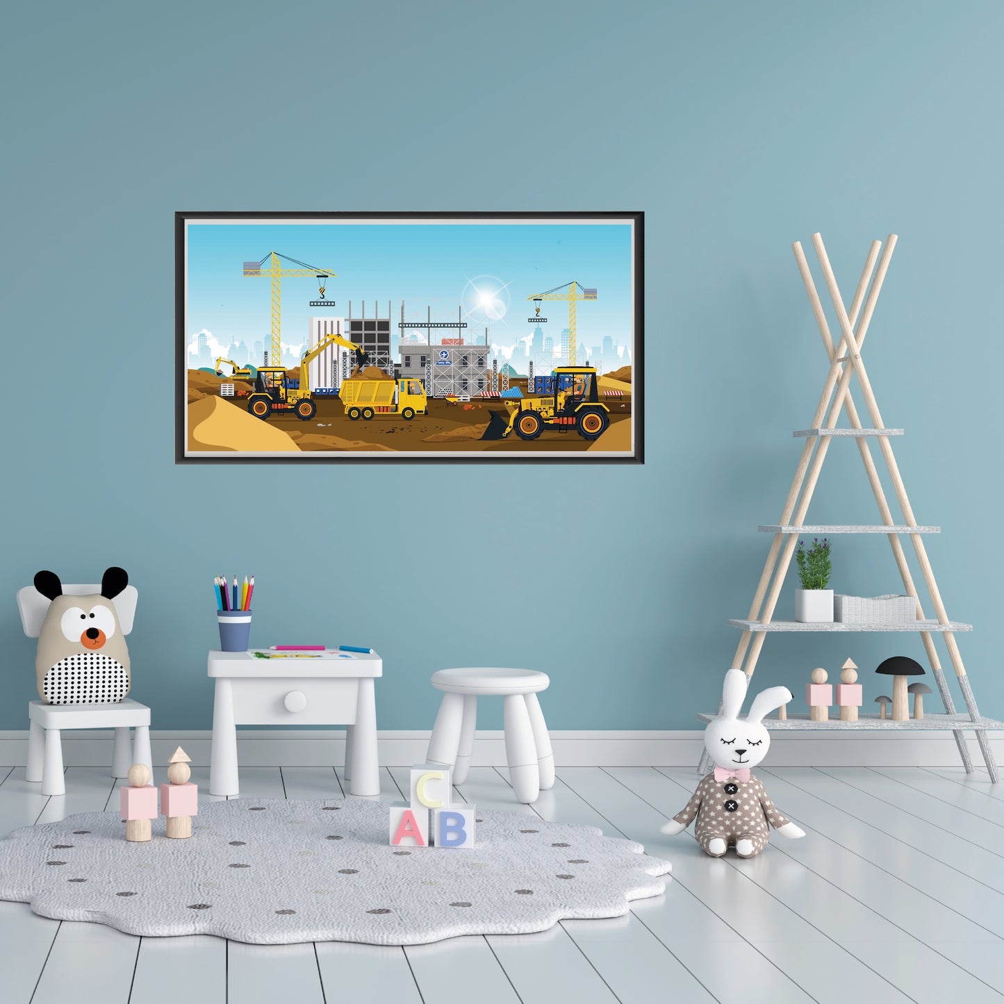 Baustellen Poster  82 x 42 cm