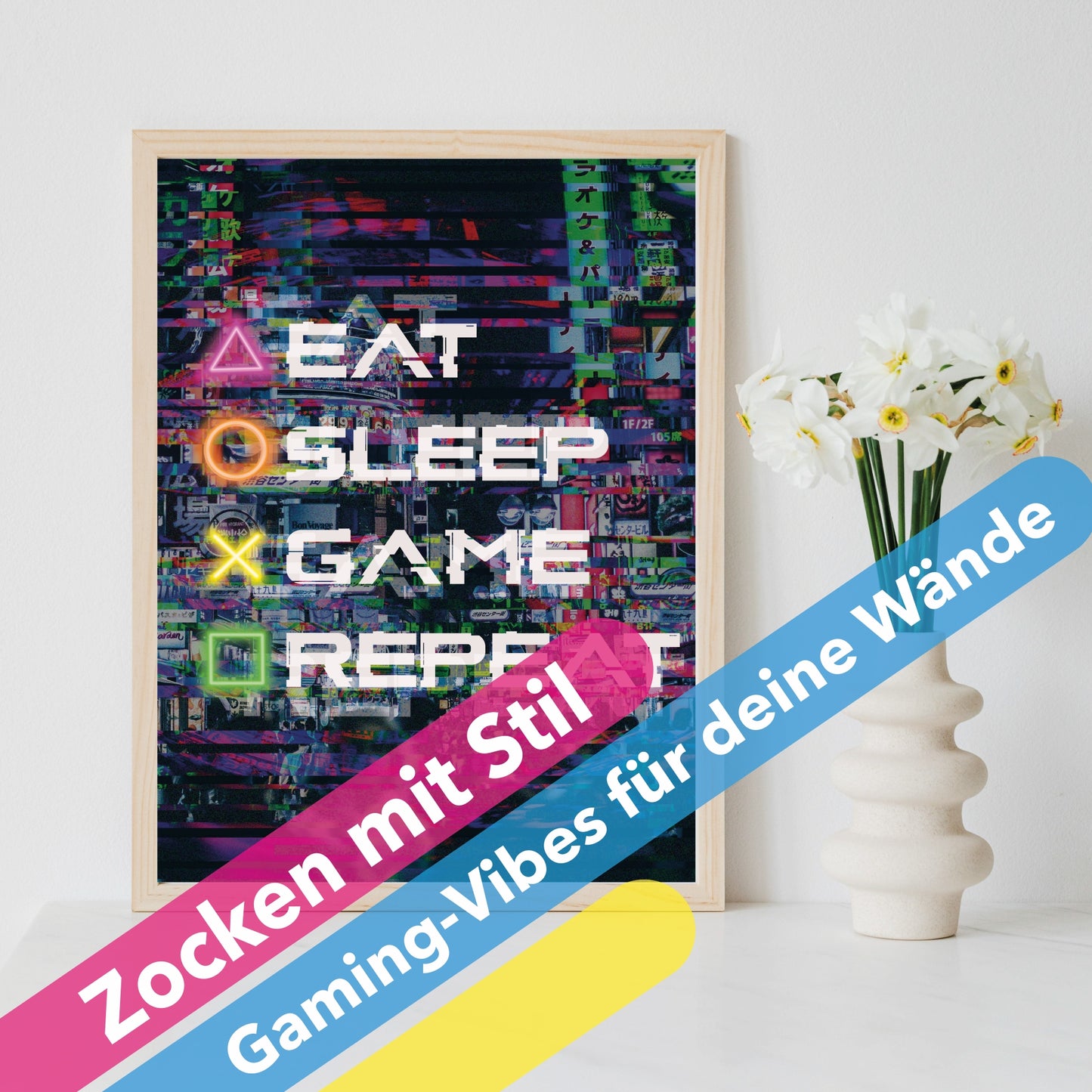 Gamer Poster "Eat-Sleep-Game-Repeat" 42 x 60 cm
