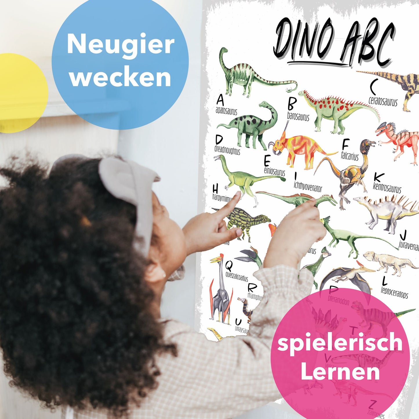 Kinderposter ABC Poster Dinosaurier 42 x 60 cm