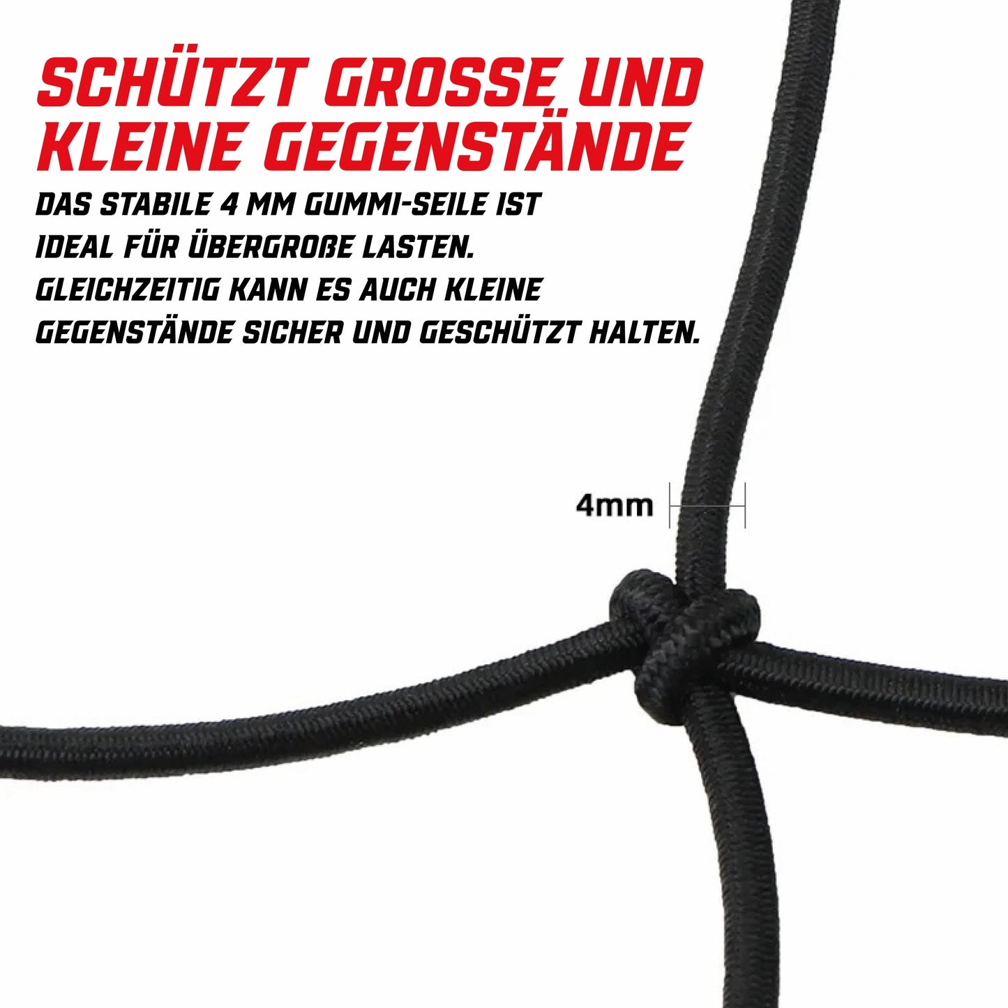 Korbnetz Gepäcknetz Helmnetz 25x25 cm