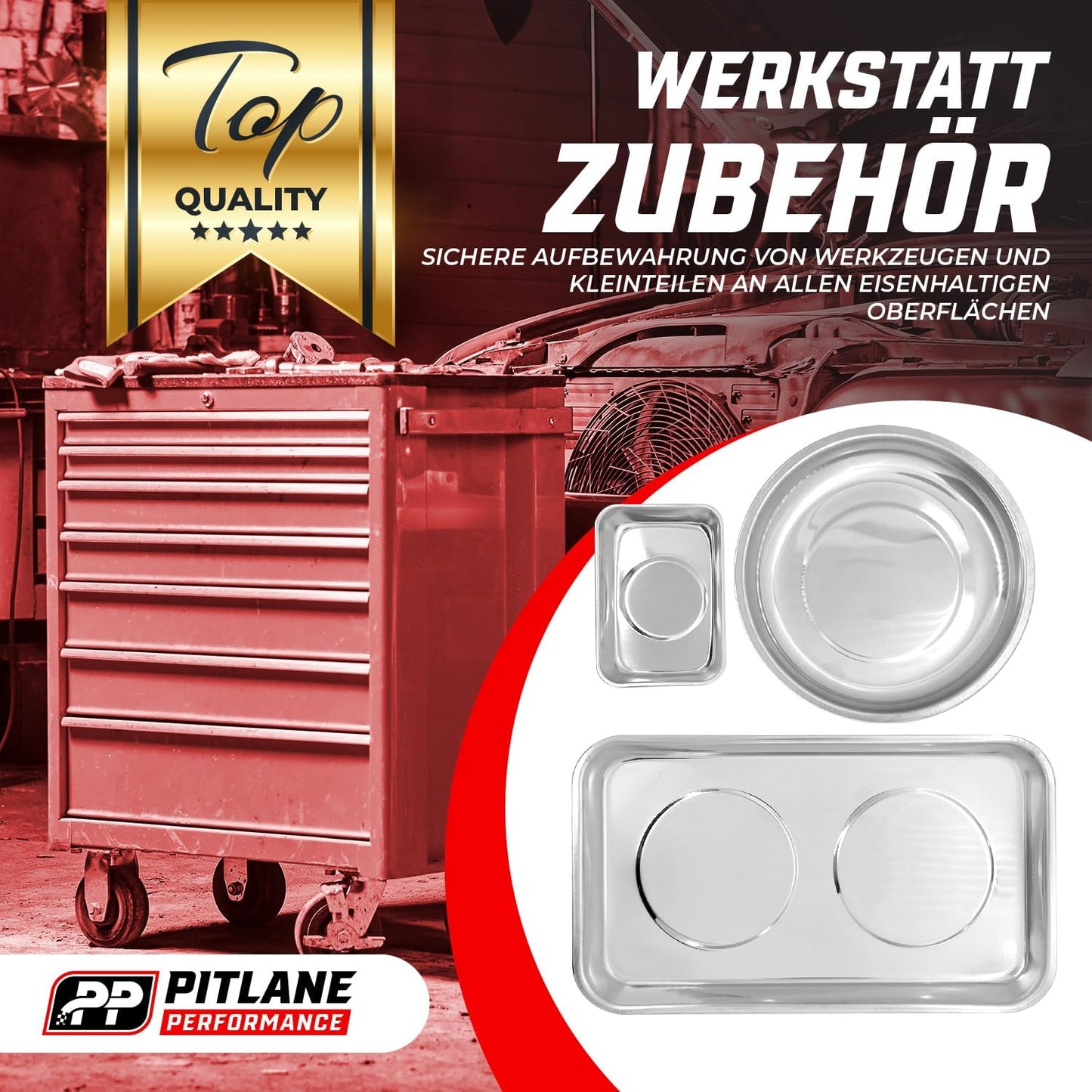 Magnet Schraubenschalen Edelstahl 3er Set