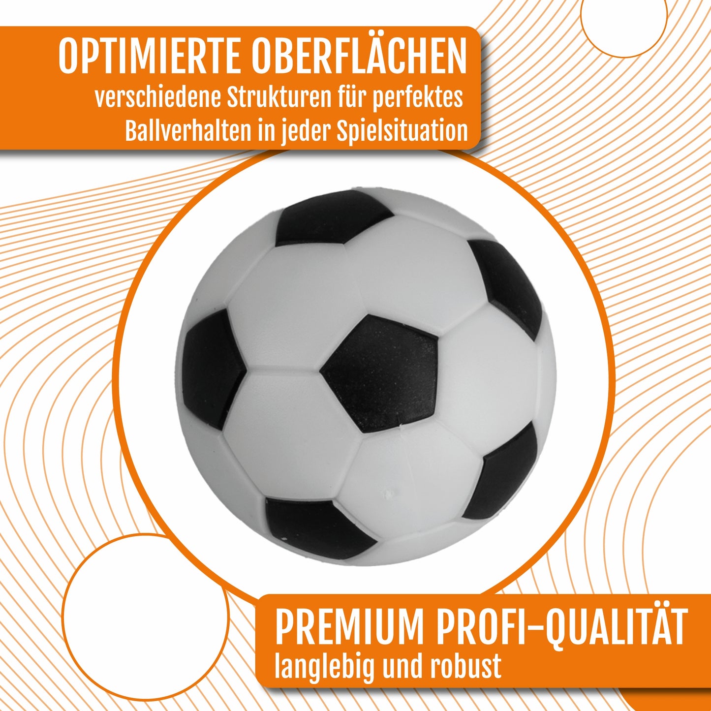 12er Set Profi Turnier Kickerbälle; 35 & 36  mm