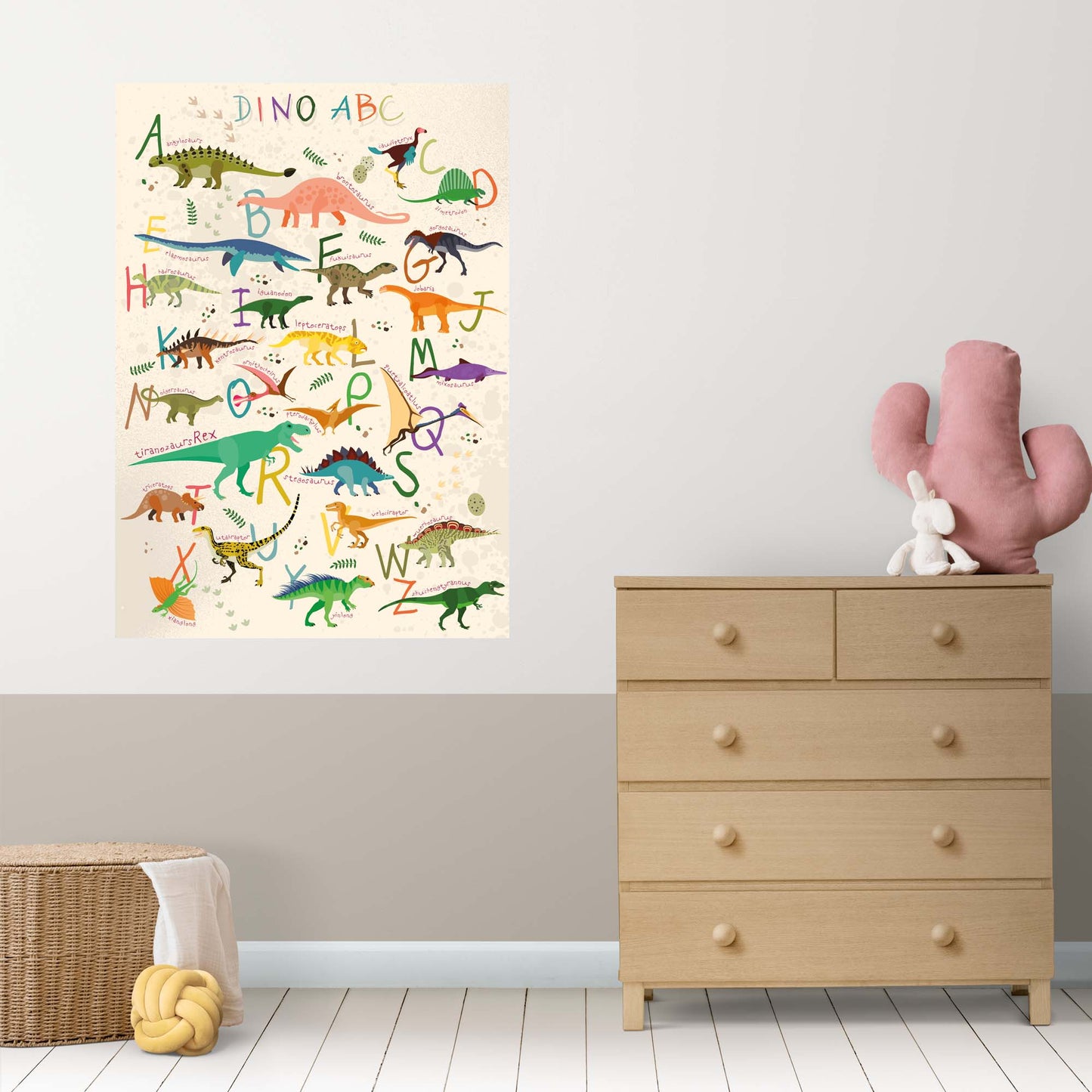 Dino ABC Poster Lernposter für Kinder 42 x 60 cm