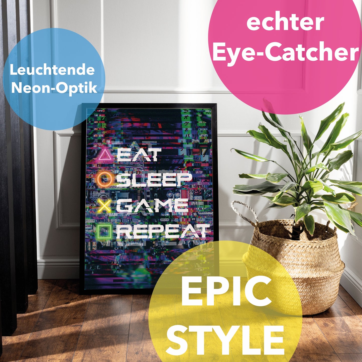 Gamer Poster "Eat-Sleep-Game-Repeat" 42 x 60 cm