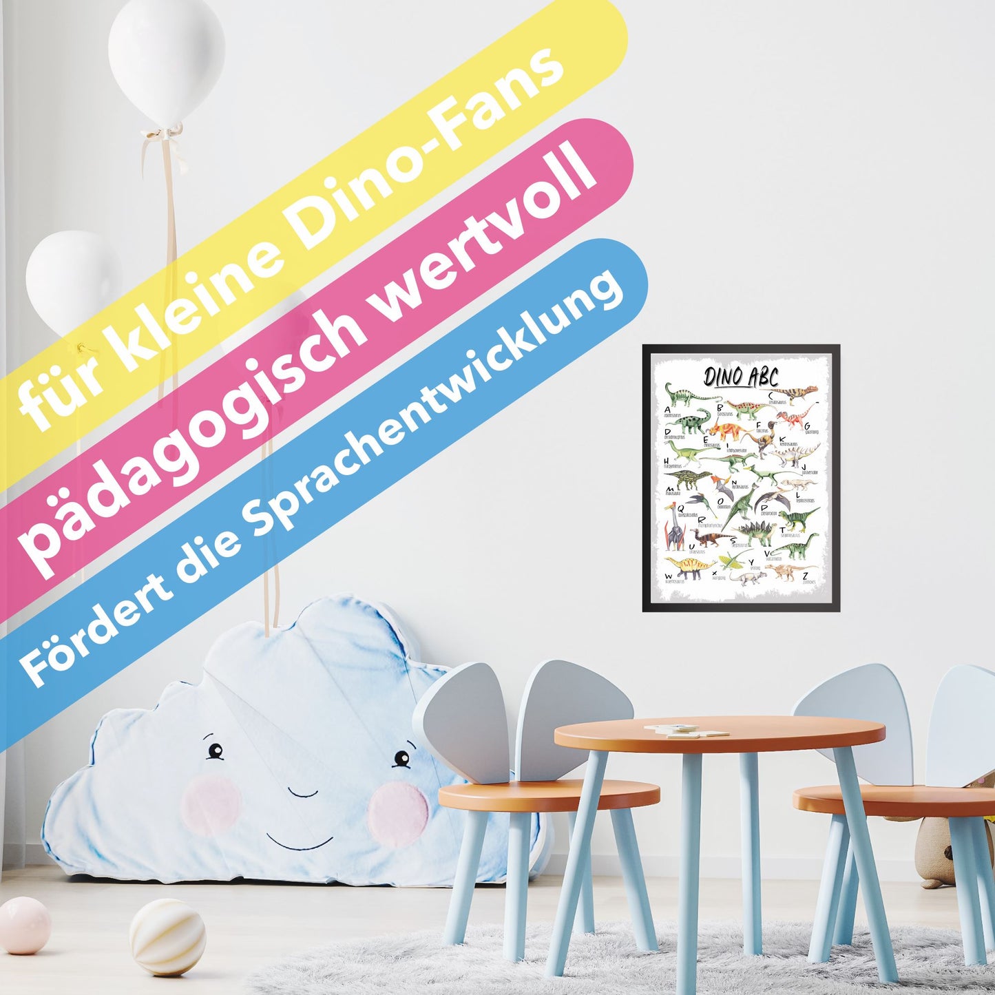 Kinderposter ABC Poster Dinosaurier 42 x 60 cm