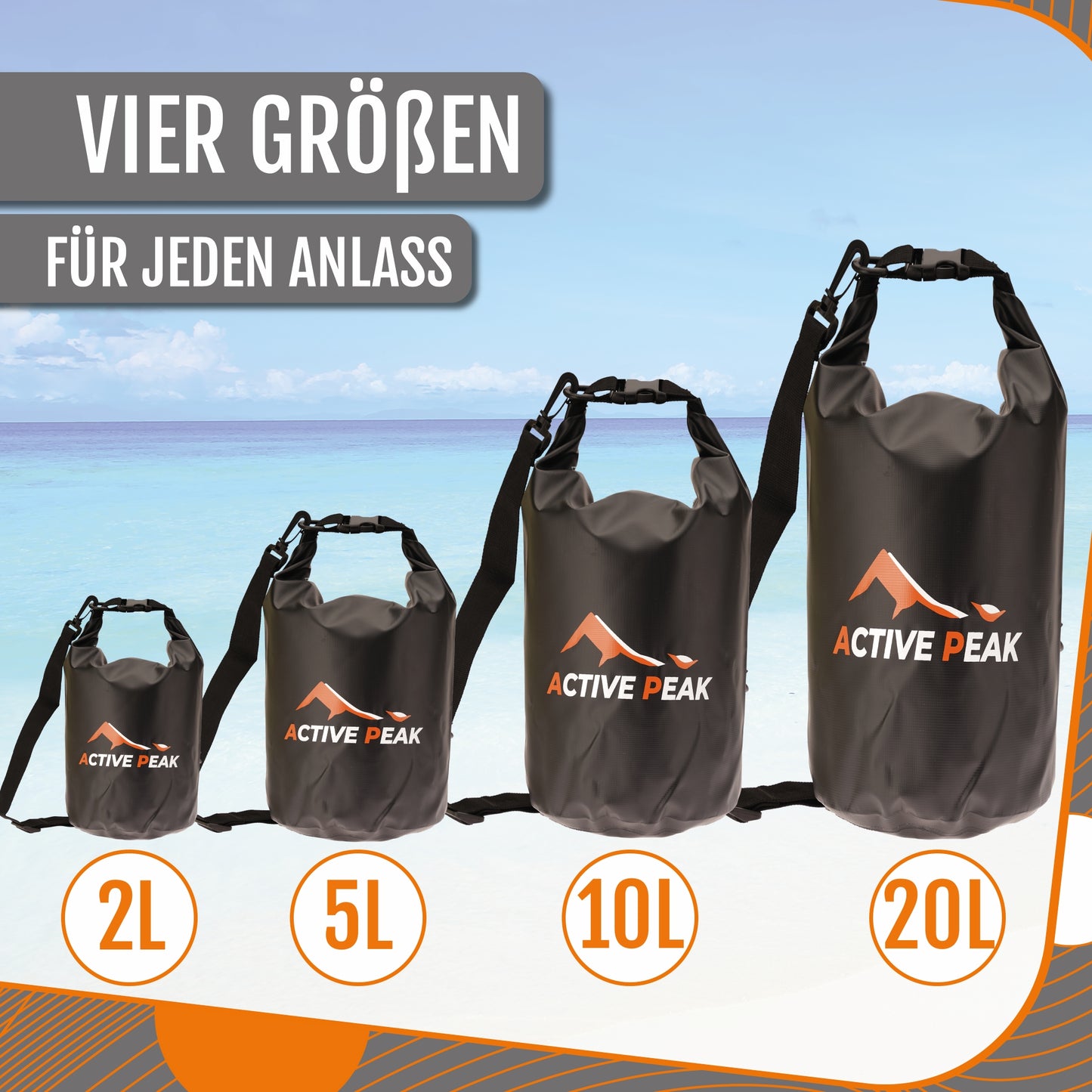 Active Peak® Dry Bag mit Smartphonetasche