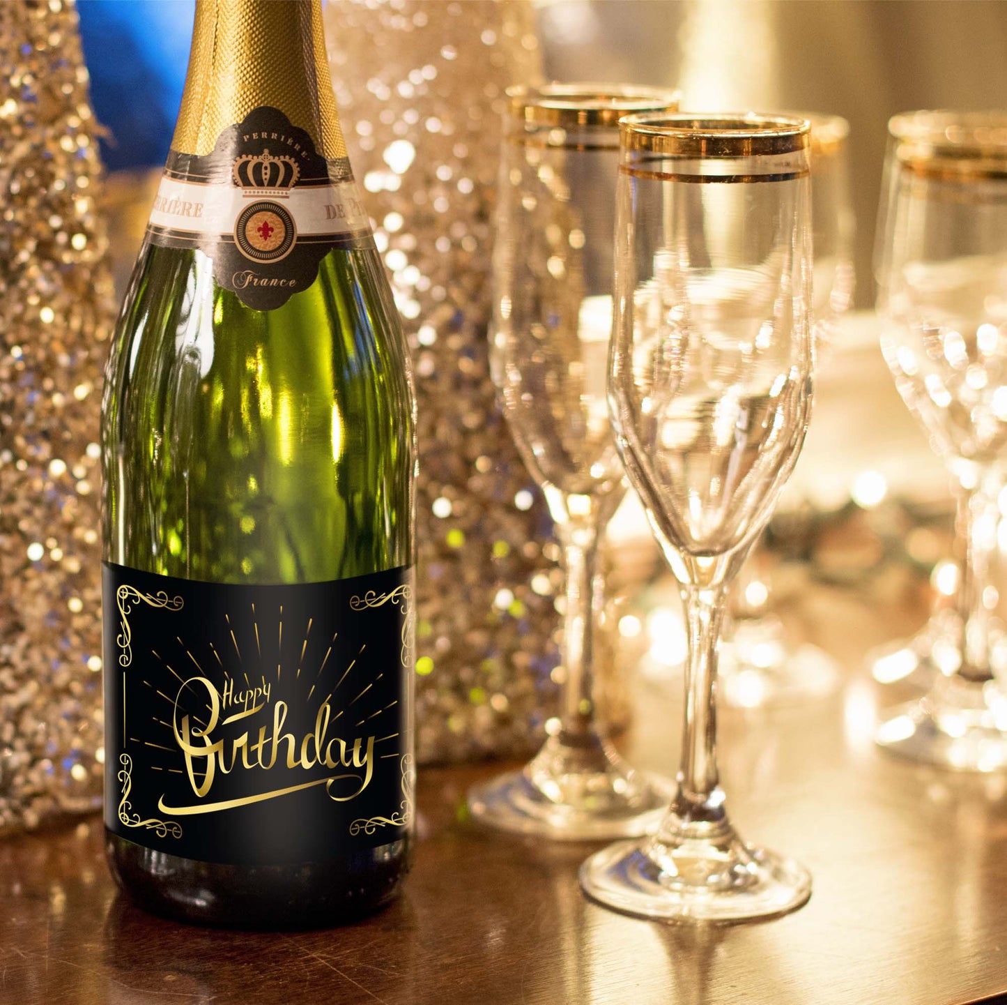 Geburtstag Flaschenetiketten Happy Birthday 2er Set