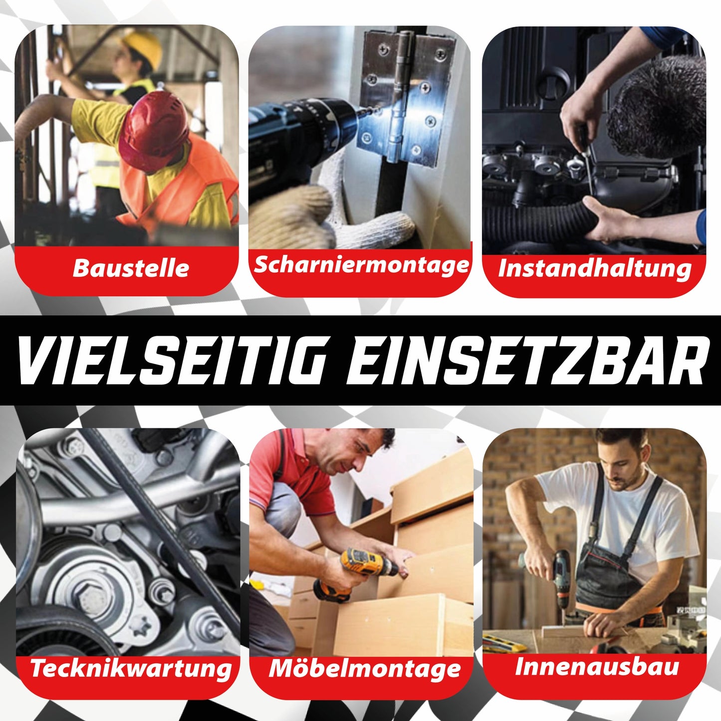 Stecknuss-Adapter 3er Set Sechskant auf 1/4", 1/2", 3/8" Vierkant
