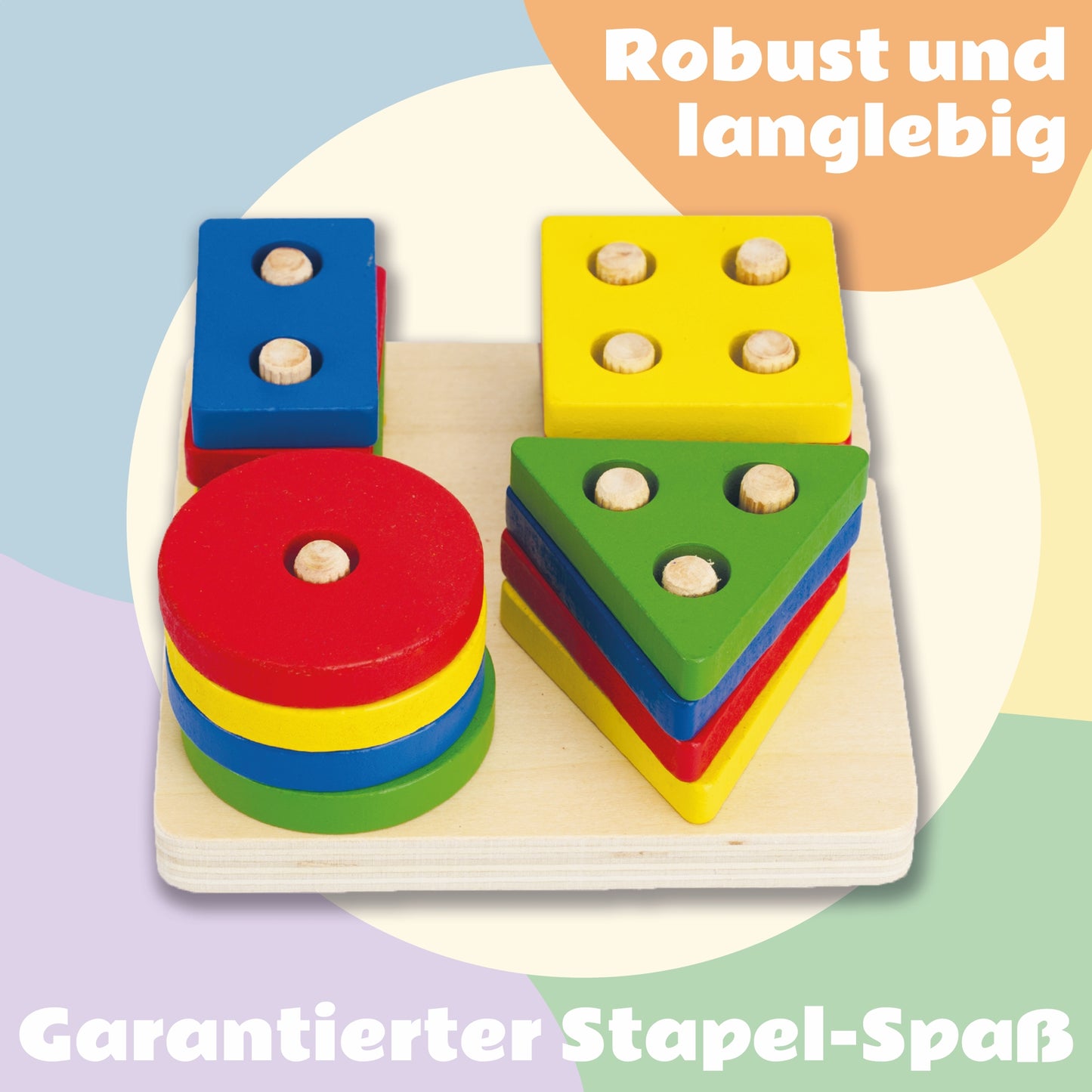Holzspielzeug Motorik Sortierspielzeug 11x11x5 cm