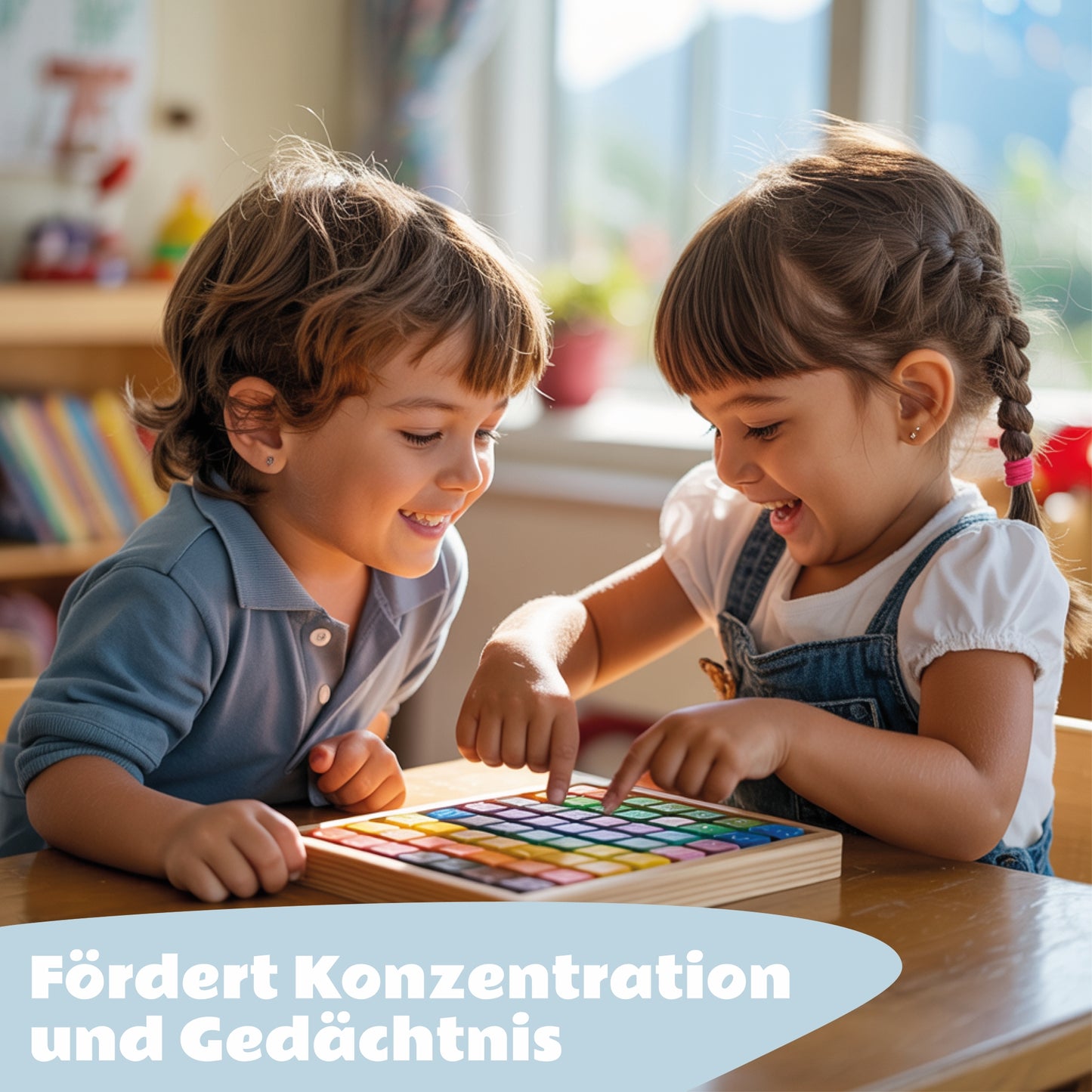 Multiplikationsbrett aus Holz