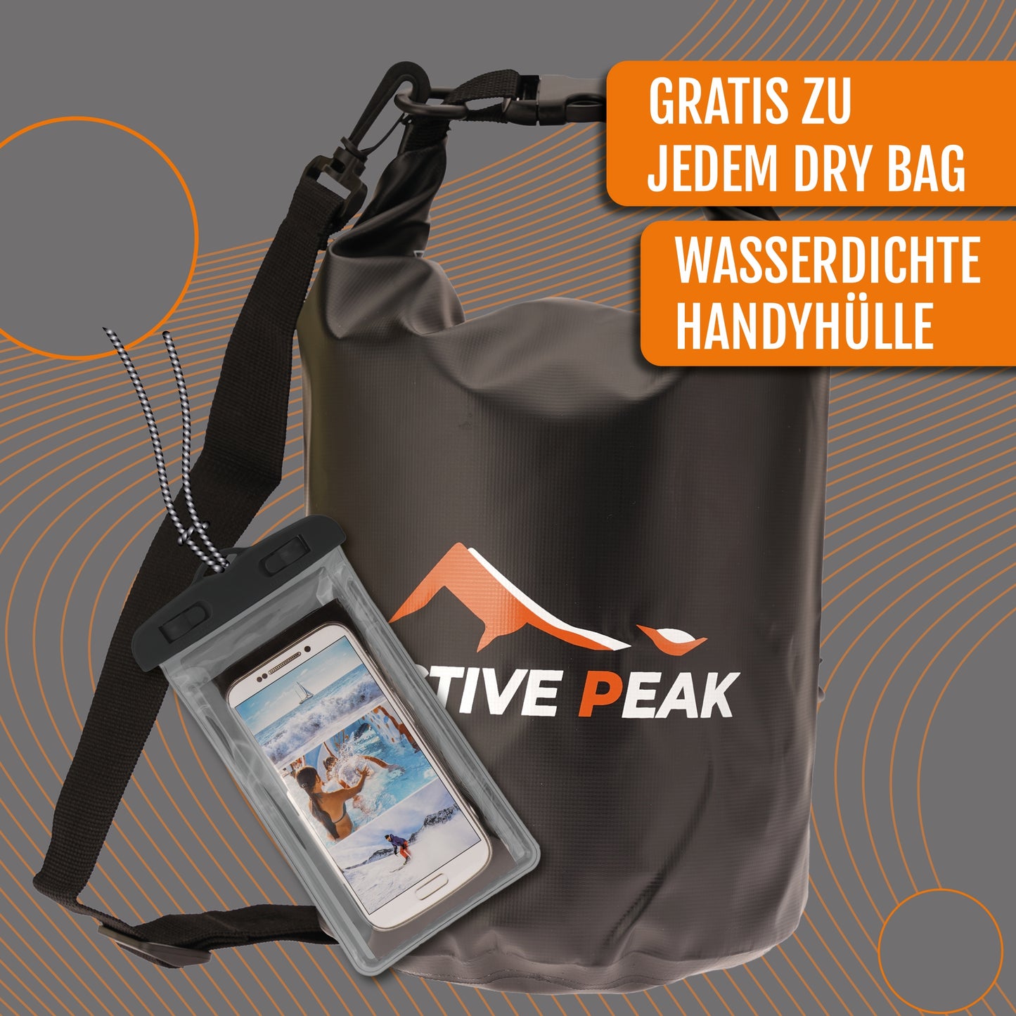 Active Peak® Dry Bag mit Smartphonetasche