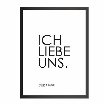 Personalisiertes Liebes-Poster für Paare