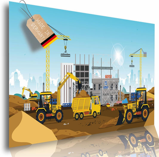 Baustellen Poster  82 x 42 cm