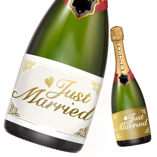 Hochzeit Flaschenetiketten Just Married 2er Set