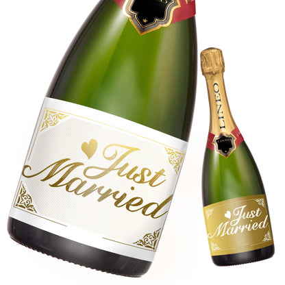 Hochzeit Flaschenetiketten Just Married 2er Set