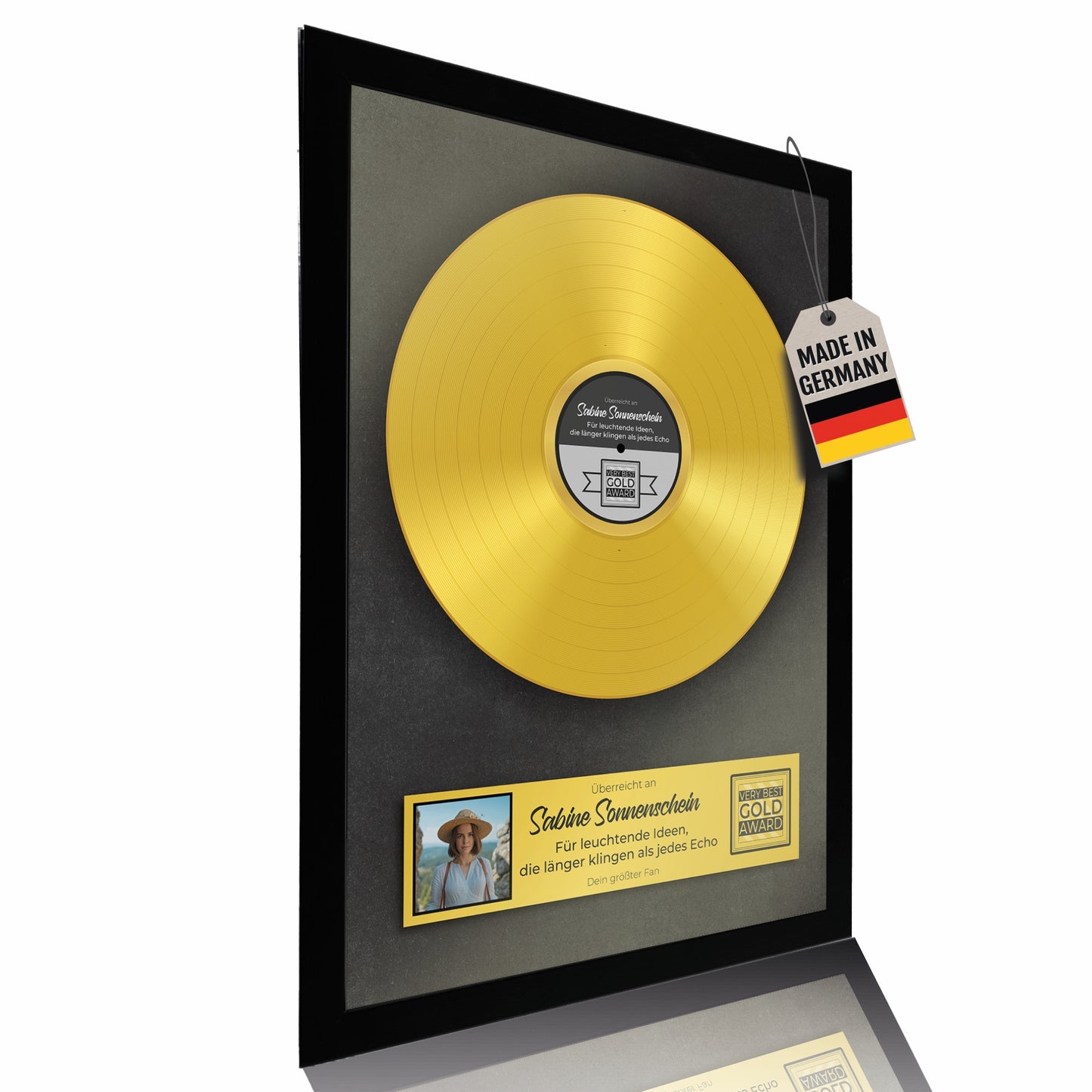 Poster personalisiert: Goldene Schallplatte