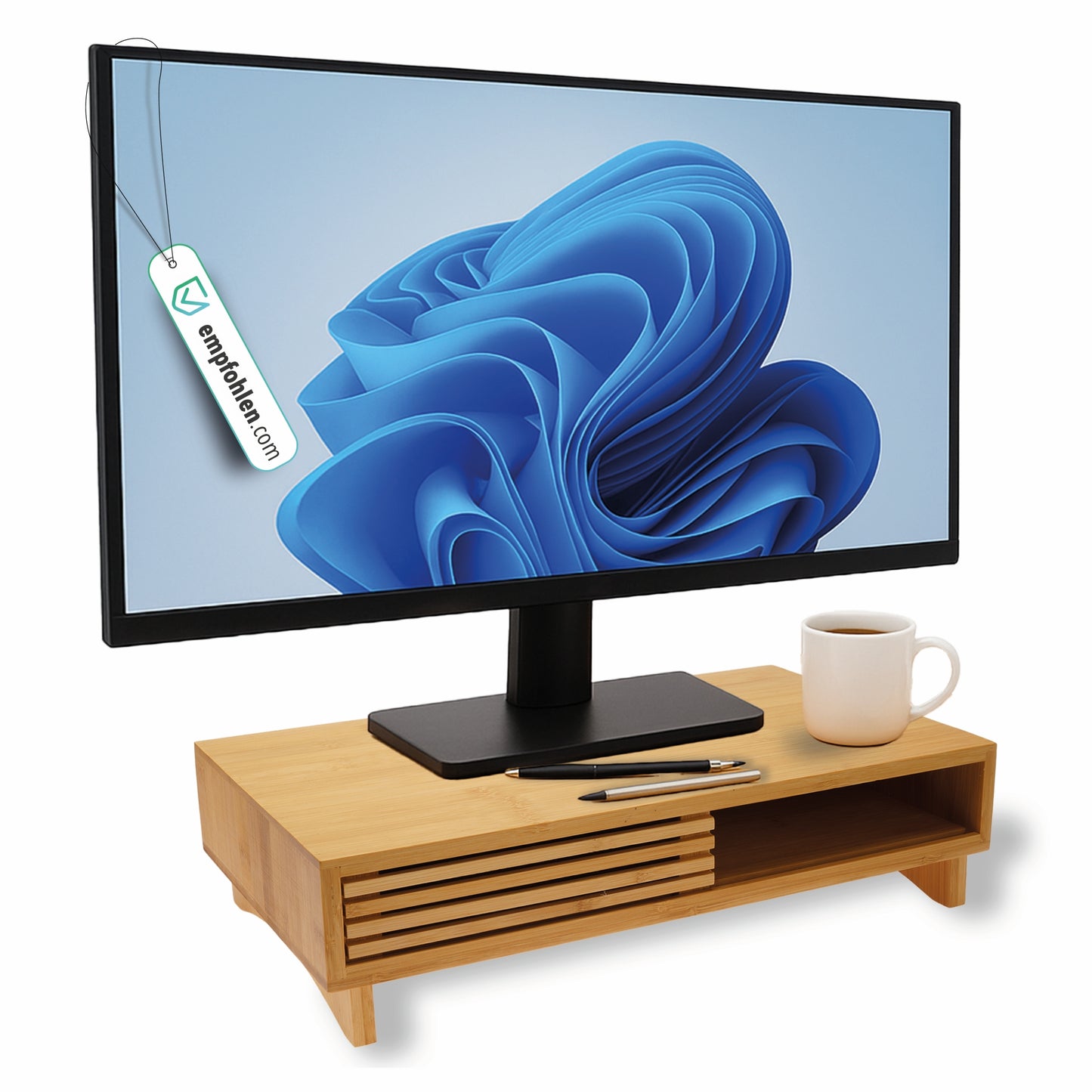 Monitorständer mit Schiebefach 42 x 24 x 10,5 cm