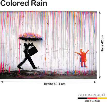 Poster: Regen Kind; Größe: 59,4 x 42 cm