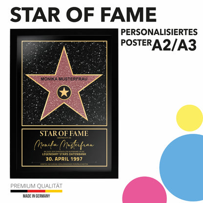 Personalisiertes Poster Star of Fame